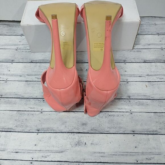 Women's SZ 10 Forever Pink Sandals High Heel Stilettos Buckle - Picture 7 of 10
